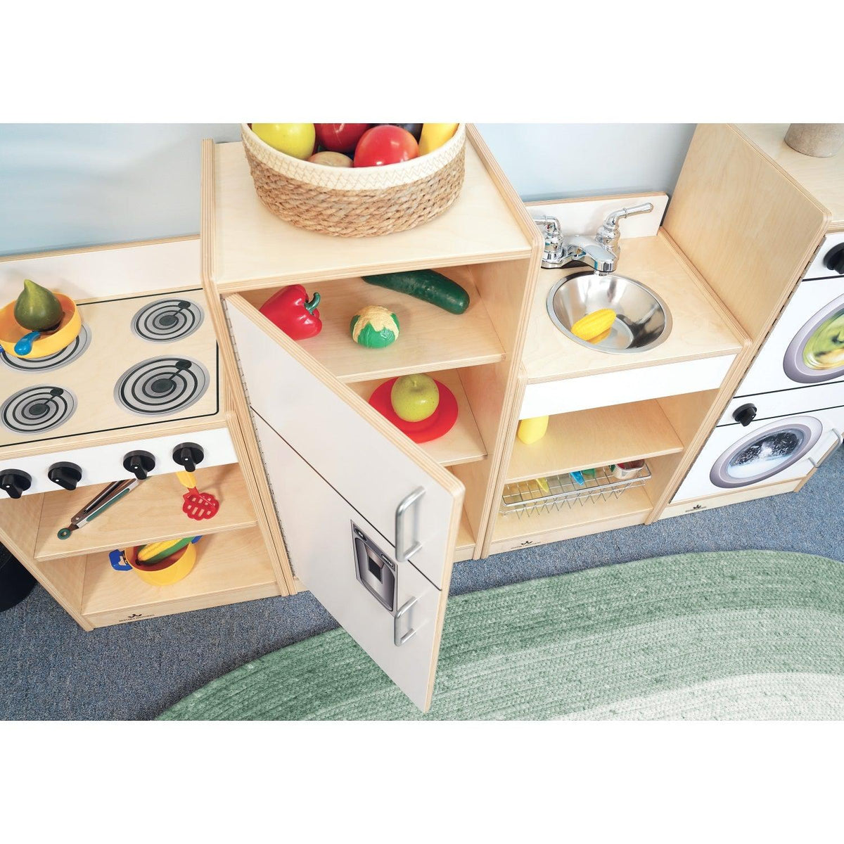 Let's Play Toddler Kitchen Ensemble, Natural/White