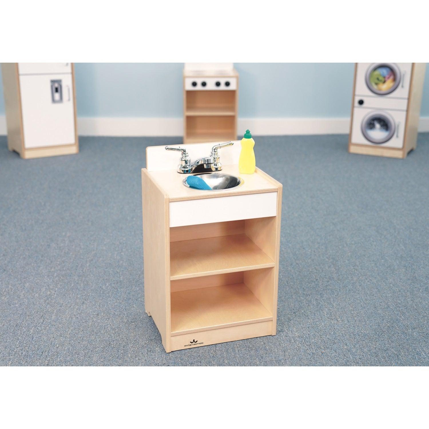 Let's Play Toddler Sink, Natural/White