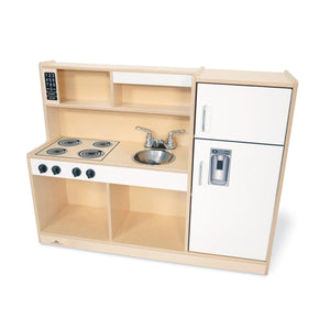 Let's Play Toddler Kitchen Combo, Natural/White