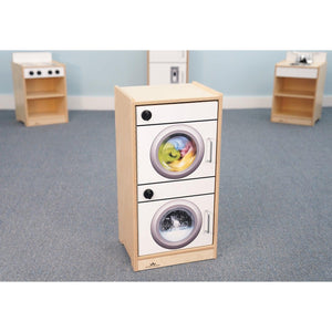 Let's Play Toddler Washer/Dryer, Natural/White