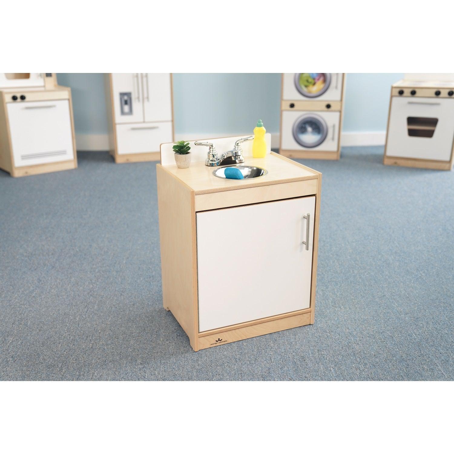 Contemporary Kitchen Sink, Natural/White