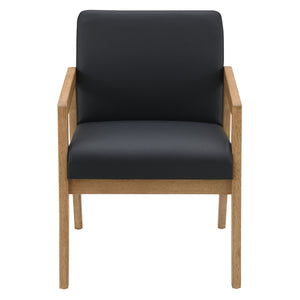 Medium Oak Finish Visitor's Chair with Memory Foam Seat,Silver Ion Technology Dillon Fabric Upholstery