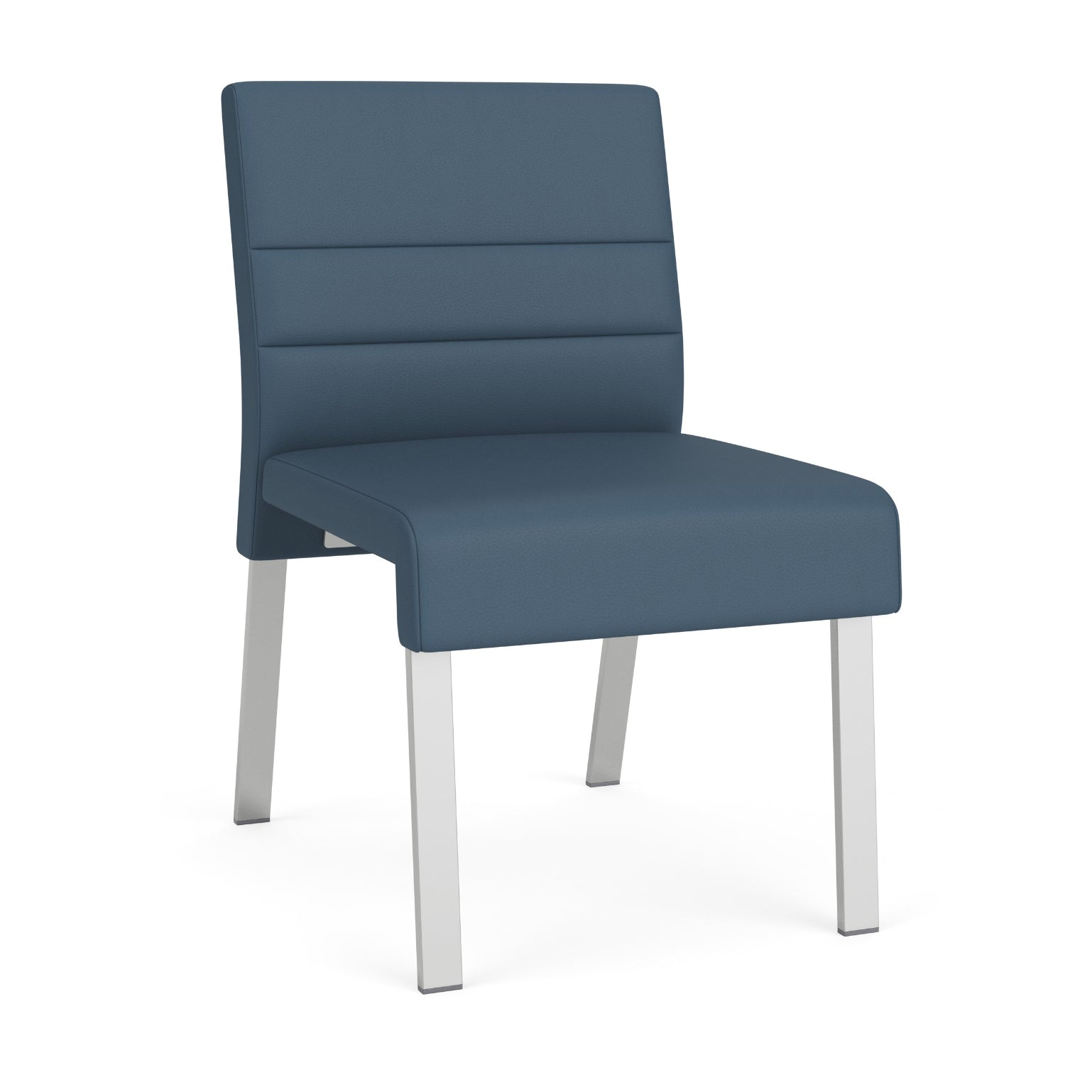 Waterfall Collection Reception Seating, Armless Guest Chair, Leg Base, 400 lb. Capacity, Standard Vinyl Upholstery, FREE SHIPPING