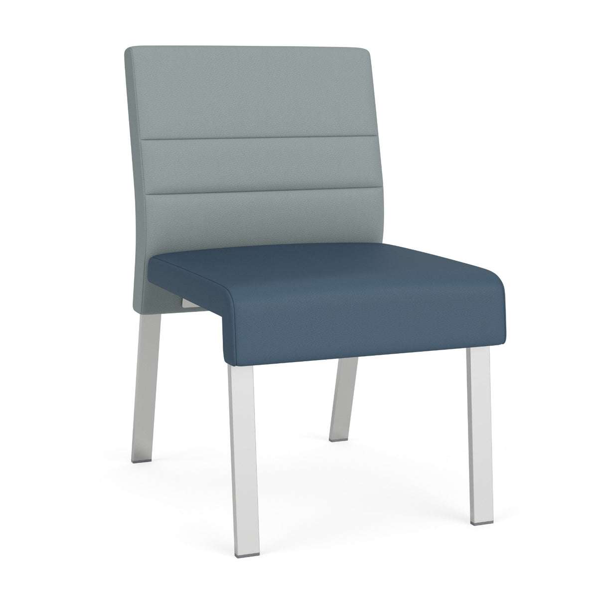 Waterfall Collection Reception Seating, Armless Guest Chair, Leg Base, 400 lb. Capacity, Standard Vinyl Upholstery, FREE SHIPPING