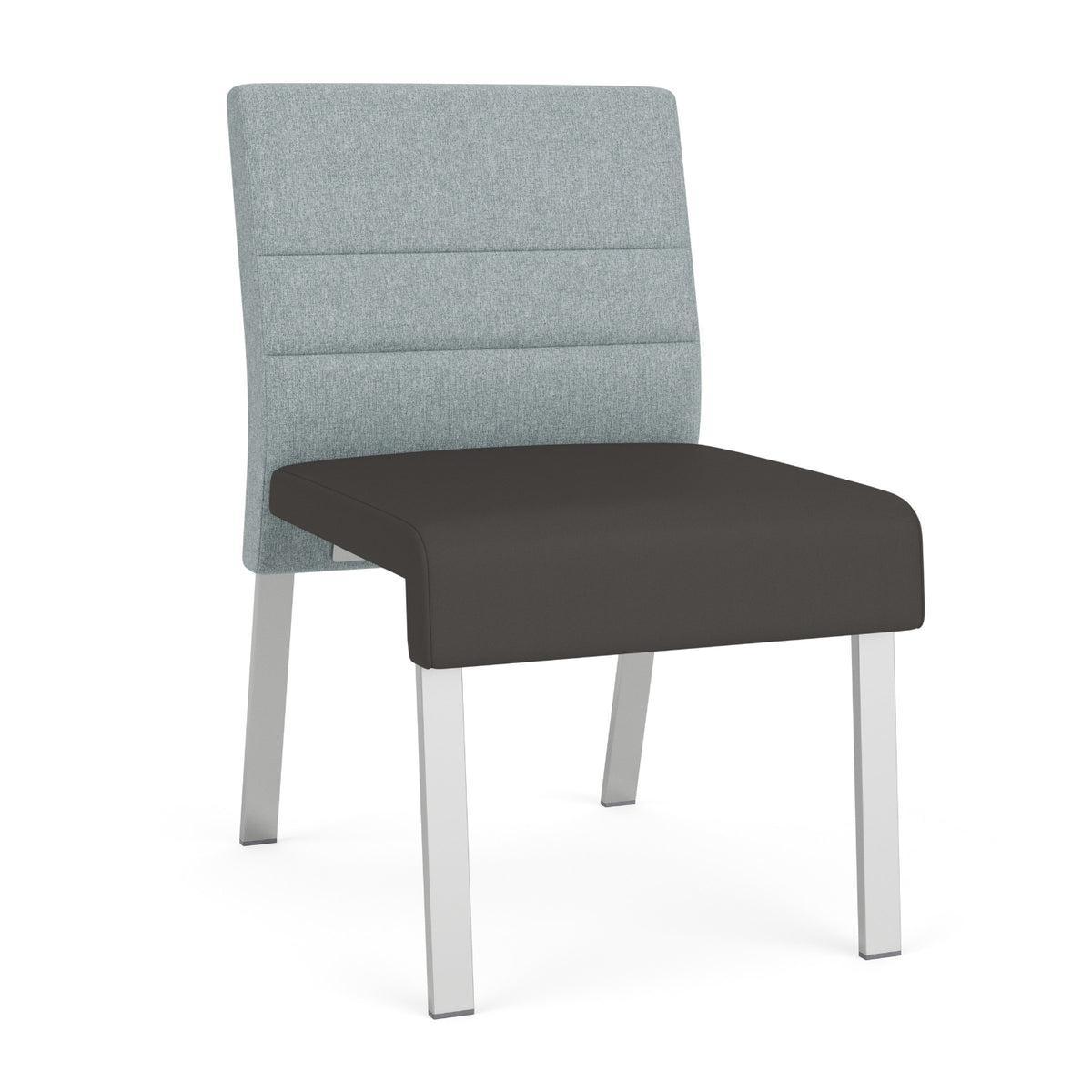 Waterfall Collection Reception Seating, Armless Guest Chair, Leg Base, 400 lb. Capacity, Healthcare Vinyl Upholstery, FREE SHIPPING