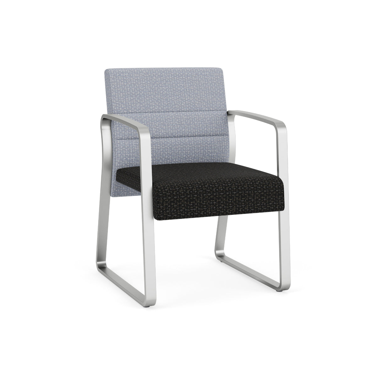 Waterfall Collection Reception Seating, Guest Chair, Sled Base, 400 lb. Capacity, Designer Fabric Upholstery, FREE SHIPPING