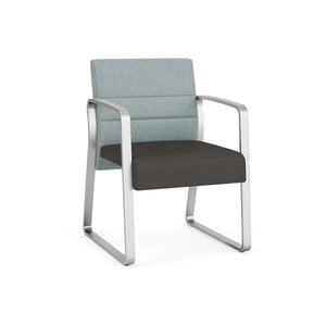 Waterfall Collection Reception Seating, Guest Chair, Sled Base, 400 lb. Capacity, Healthcare Vinyl Upholstery, FREE SHIPPING