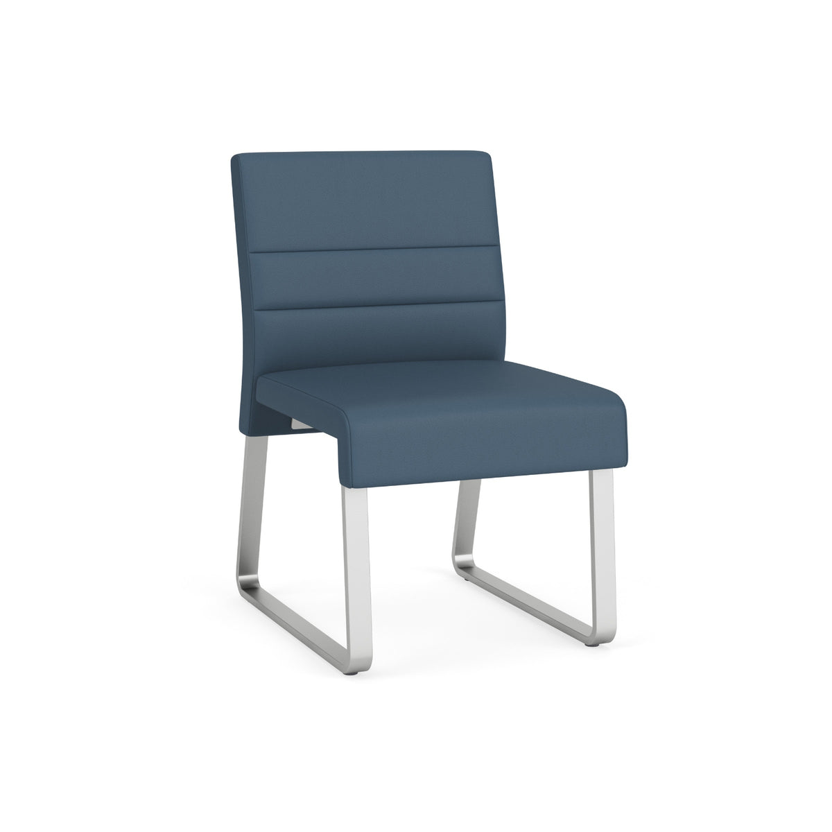 Waterfall Collection Reception Seating, Armless Guest Chair, Sled Base, 400 lb. Capacity, Standard Vinyl Upholstery, FREE SHIPPING