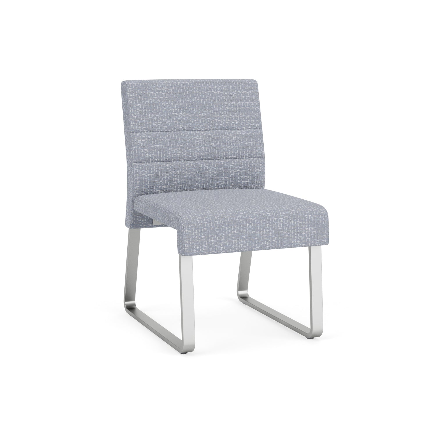 Waterfall Collection Reception Seating, Armless Guest Chair, Sled Base, 400 lb. Capacity, Designer Fabric Upholstery, FREE SHIPPING