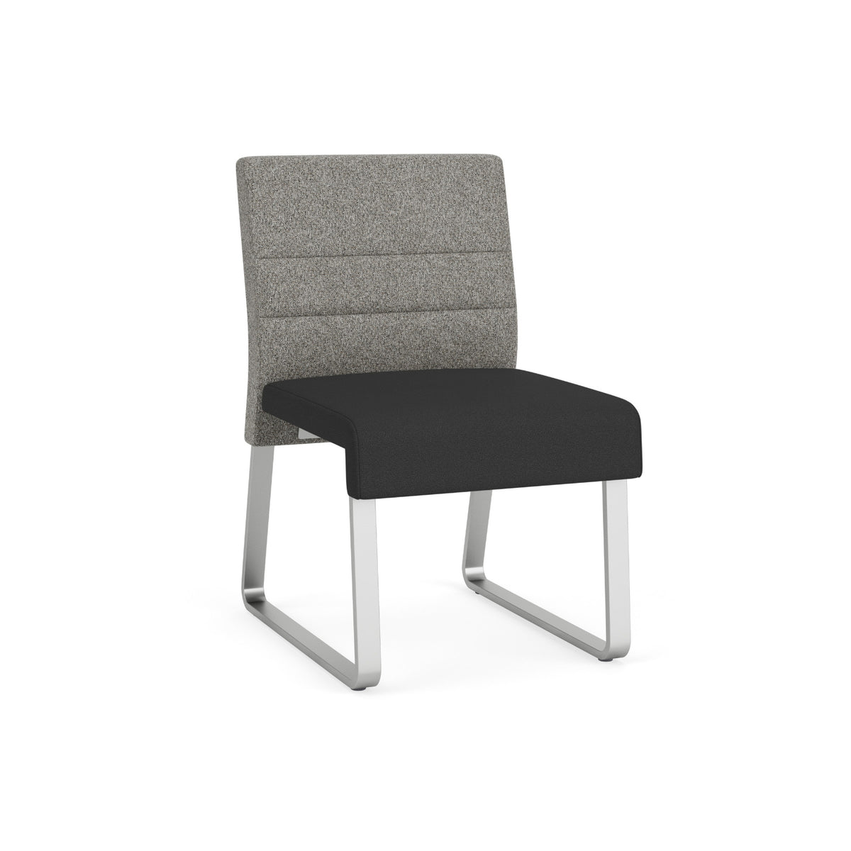 Waterfall Collection Reception Seating, Armless Guest Chair, Sled Base, 400 lb. Capacity, Standard Fabric Upholstery, FREE SHIPPING