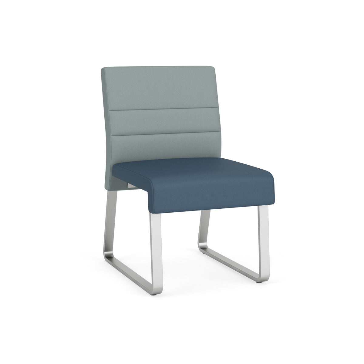 Waterfall Collection Reception Seating, Armless Guest Chair, Sled Base, 400 lb. Capacity, Standard Vinyl Upholstery, FREE SHIPPING