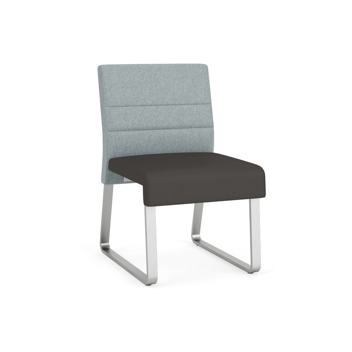 Waterfall Collection Reception Seating, Armless Guest Chair, Sled Base, 400 lb. Capacity, Healthcare Vinyl Upholstery, FREE SHIPPING