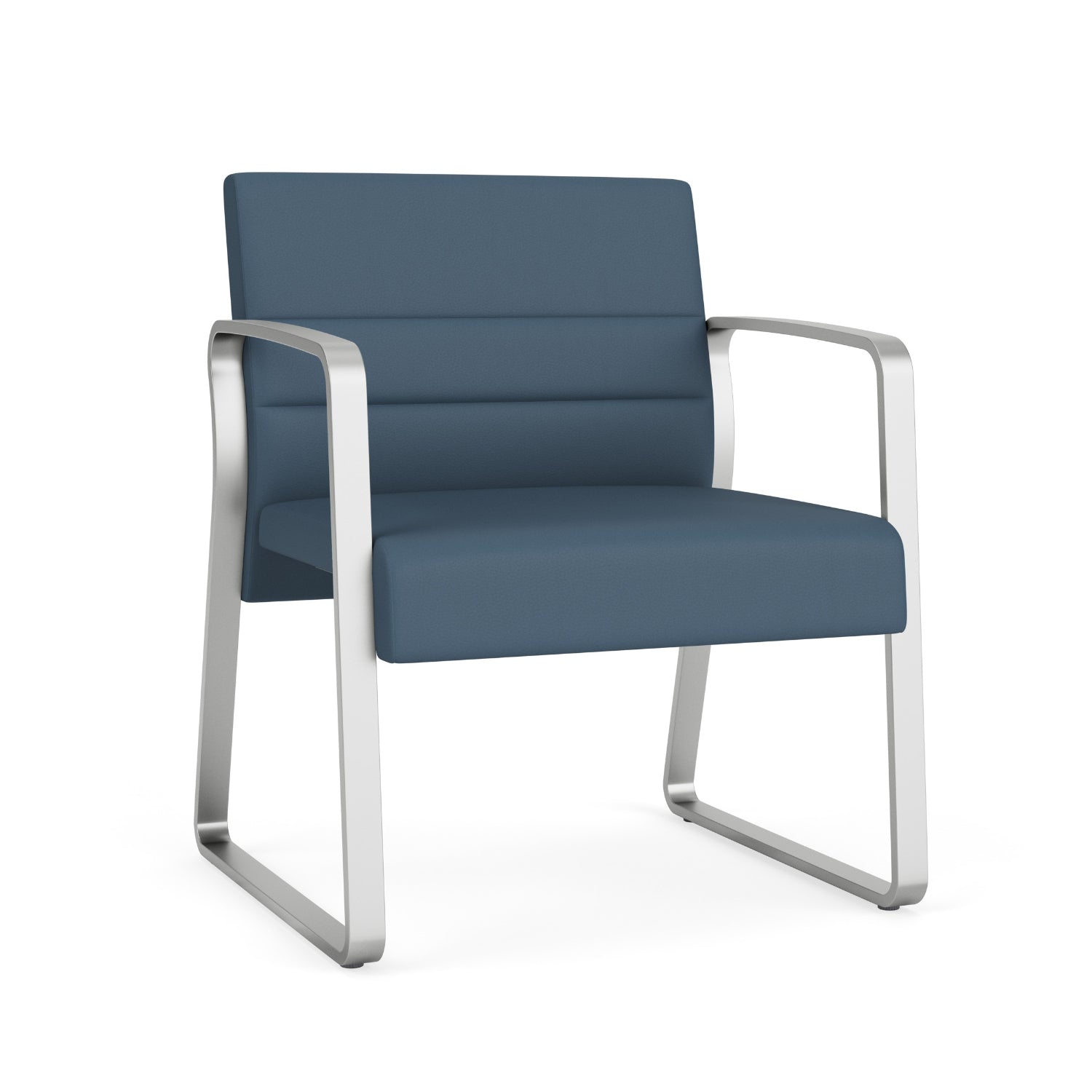 Waterfall Collection Reception Seating, Oversize Guest Chair, Sled Base, 500 lb. Capacity, Standard Vinyl Upholstery, FREE SHIPPING