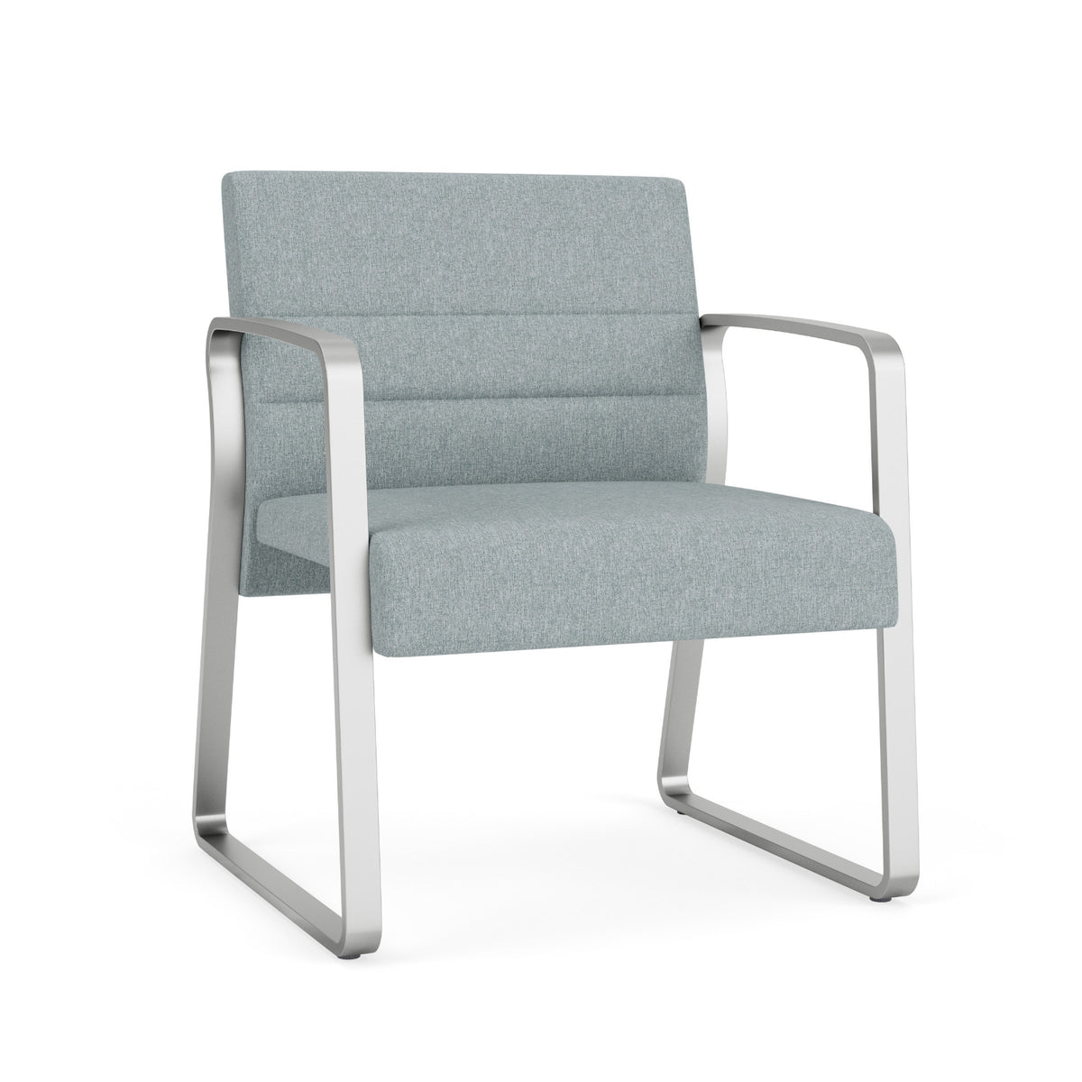 Waterfall Collection Reception Seating, Oversize Guest Chair, Sled Base, 500 lb. Capacity, Healthcare Vinyl Upholstery, FREE SHIPPING