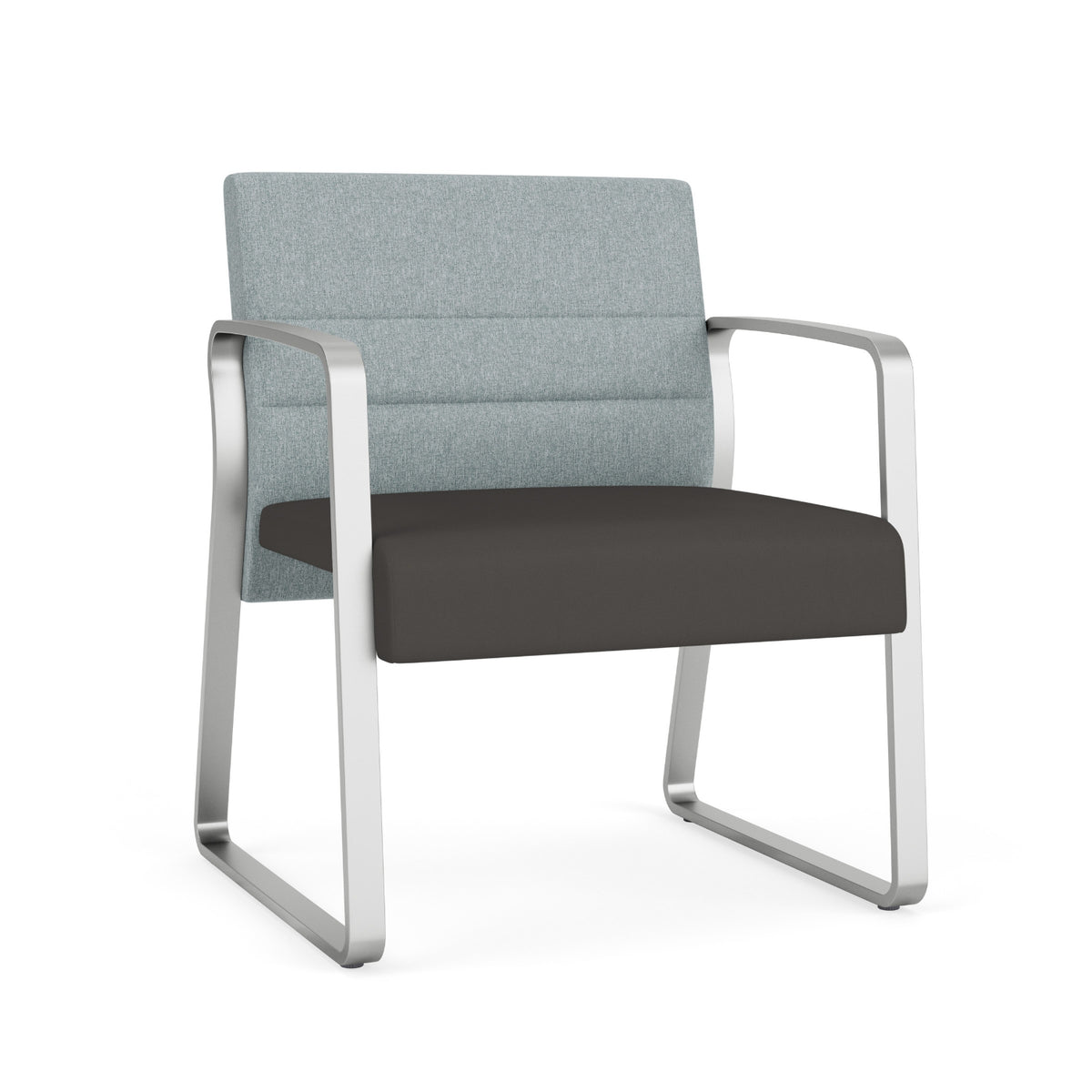 Waterfall Collection Reception Seating, Oversize Guest Chair, Sled Base, 500 lb. Capacity, Healthcare Vinyl Upholstery, FREE SHIPPING