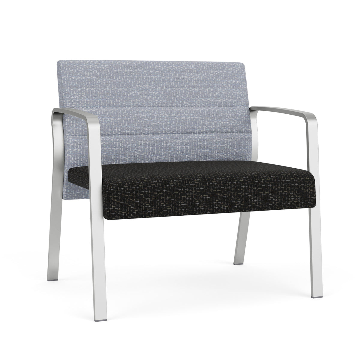 Waterfall Collection Reception Seating, Bariatric Chair, Leg Base, 750 lb. Capacity, Designer Fabric Upholstery, FREE SHIPPING