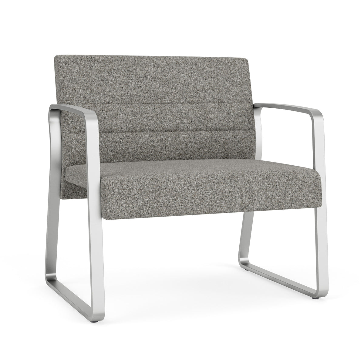 Waterfall Collection Reception Seating, Bariatric Chair, Sled Base, 750 lb. Capacity, Standard Fabric Upholstery, FREE SHIPPING