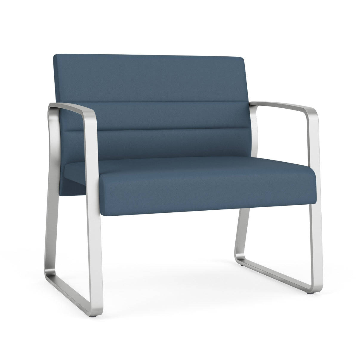 Waterfall Collection Reception Seating, Bariatric Chair, Sled Base, 750 lb. Capacity, Standard Vinyl Upholstery, FREE SHIPPING