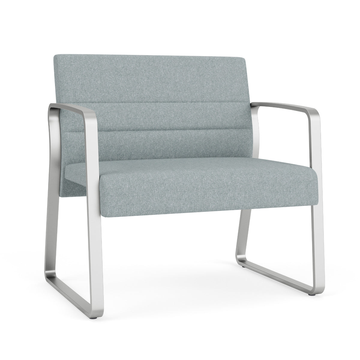 Waterfall Collection Reception Seating, Bariatric Chair, Sled Base, 750 lb. Capacity, Healthcare Vinyl Upholstery, FREE SHIPPING