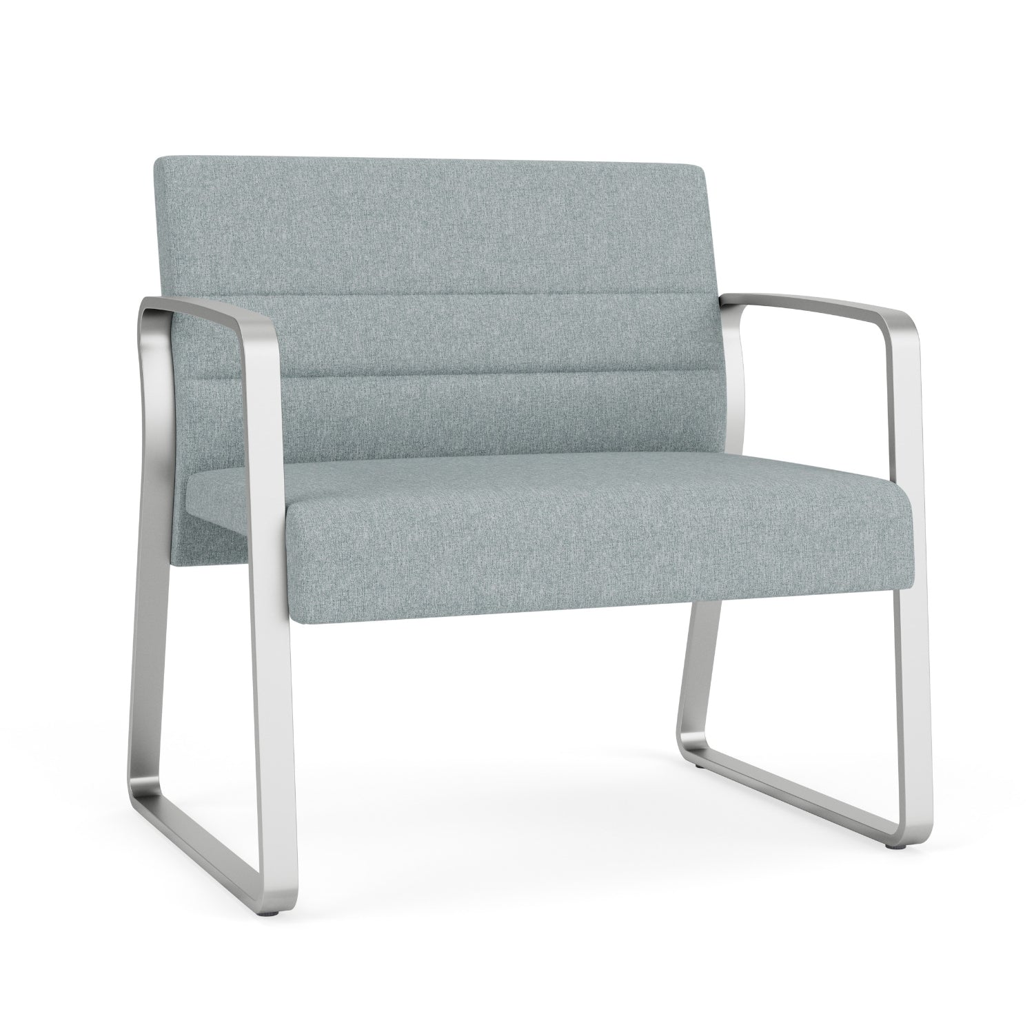 Waterfall Collection Reception Seating, Bariatric Chair, Sled Base, 750 lb. Capacity, Healthcare Vinyl Upholstery, FREE SHIPPING