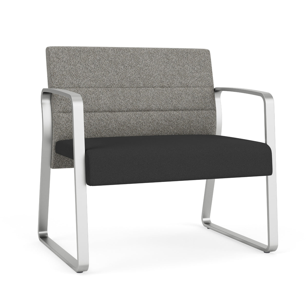 Waterfall Collection Reception Seating, Bariatric Chair, Sled Base, 750 lb. Capacity, Standard Fabric Upholstery, FREE SHIPPING
