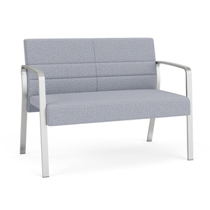 Waterfall Collection Reception Seating, Loveseat, Leg Base, 550 lb. Capacity, Designer Fabric Upholstery, FREE SHIPPING