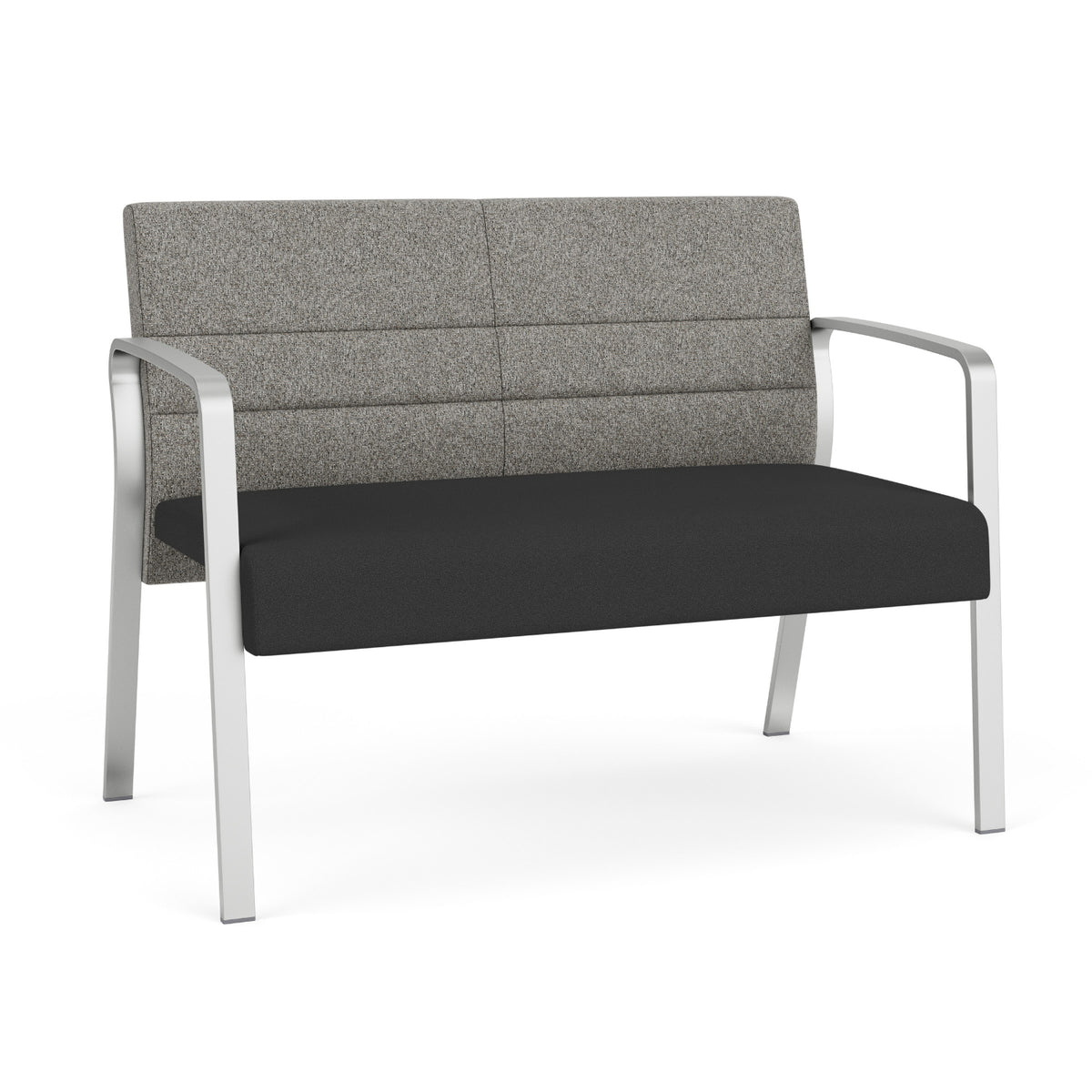 Waterfall Collection Reception Seating, Loveseat, Leg Base, 550 lb. Capacity, Standard Fabric Upholstery, FREE SHIPPING