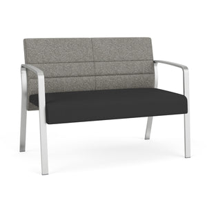 Waterfall Collection Reception Seating, Loveseat, Leg Base, 550 lb. Capacity, Standard Fabric Upholstery, FREE SHIPPING