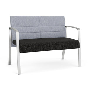 Waterfall Collection Reception Seating, Loveseat, Leg Base, 550 lb. Capacity, Designer Fabric Upholstery, FREE SHIPPING