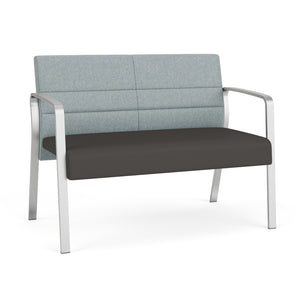Waterfall Collection Reception Seating, Loveseat, Leg Base, 550 lb. Capacity, Healthcare Vinyl Upholstery, FREE SHIPPING
