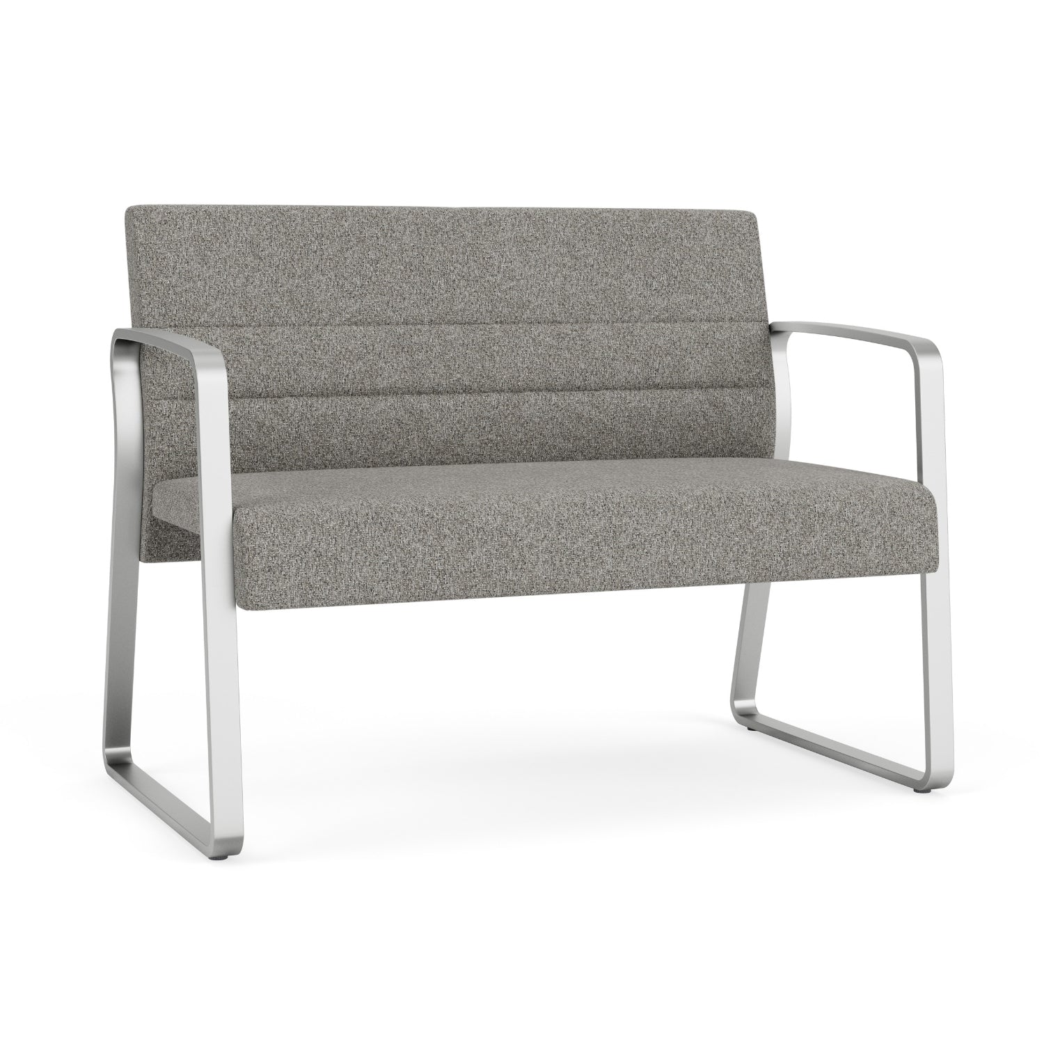 Waterfall Collection Reception Seating, Loveseat, Sled Base, 550 lb. Capacity, Standard Fabric Upholstery, FREE SHIPPING