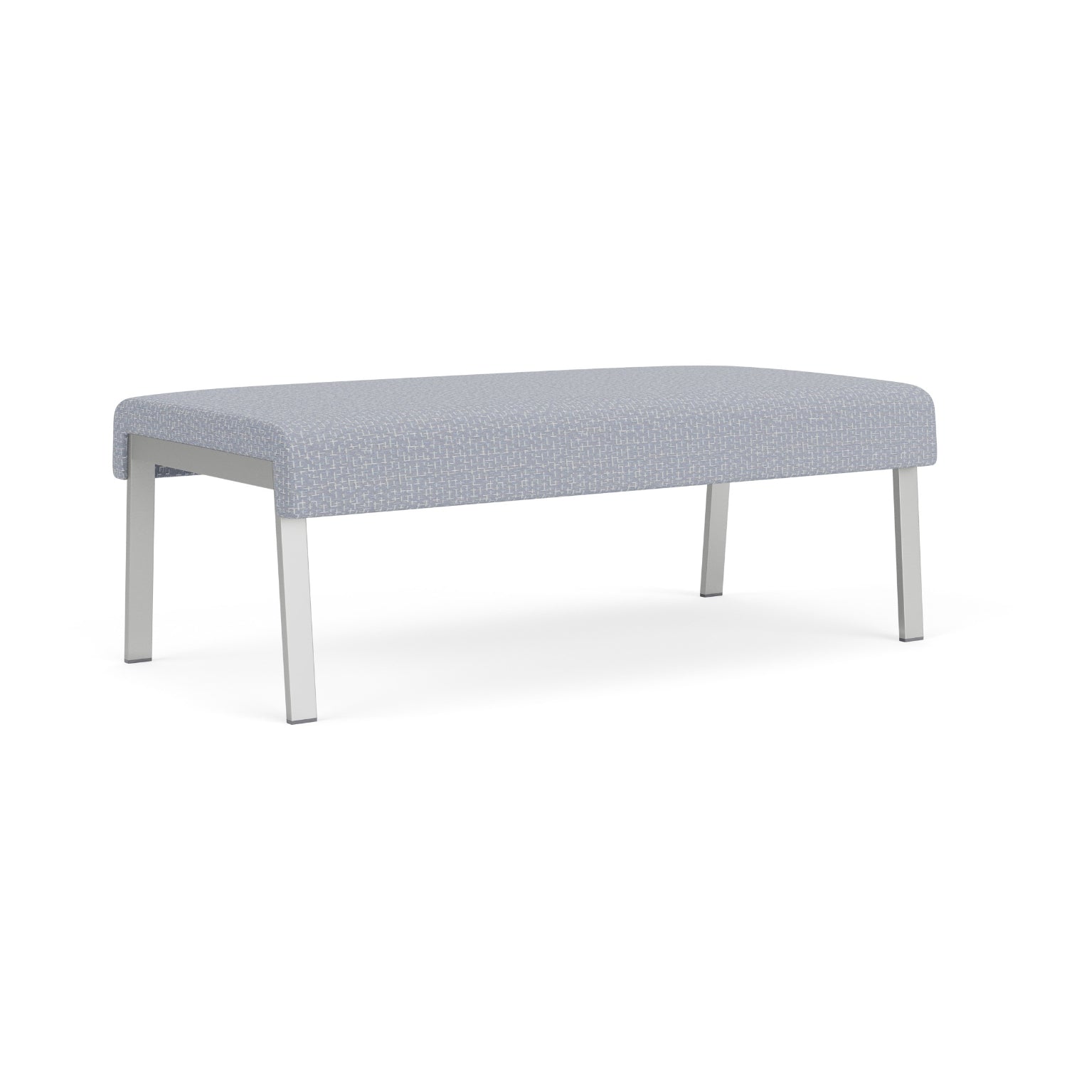 Waterfall Collection Reception Seating, 2-Seat Bench, Leg Base, Designer Fabric Upholstery, FREE SHIPPING