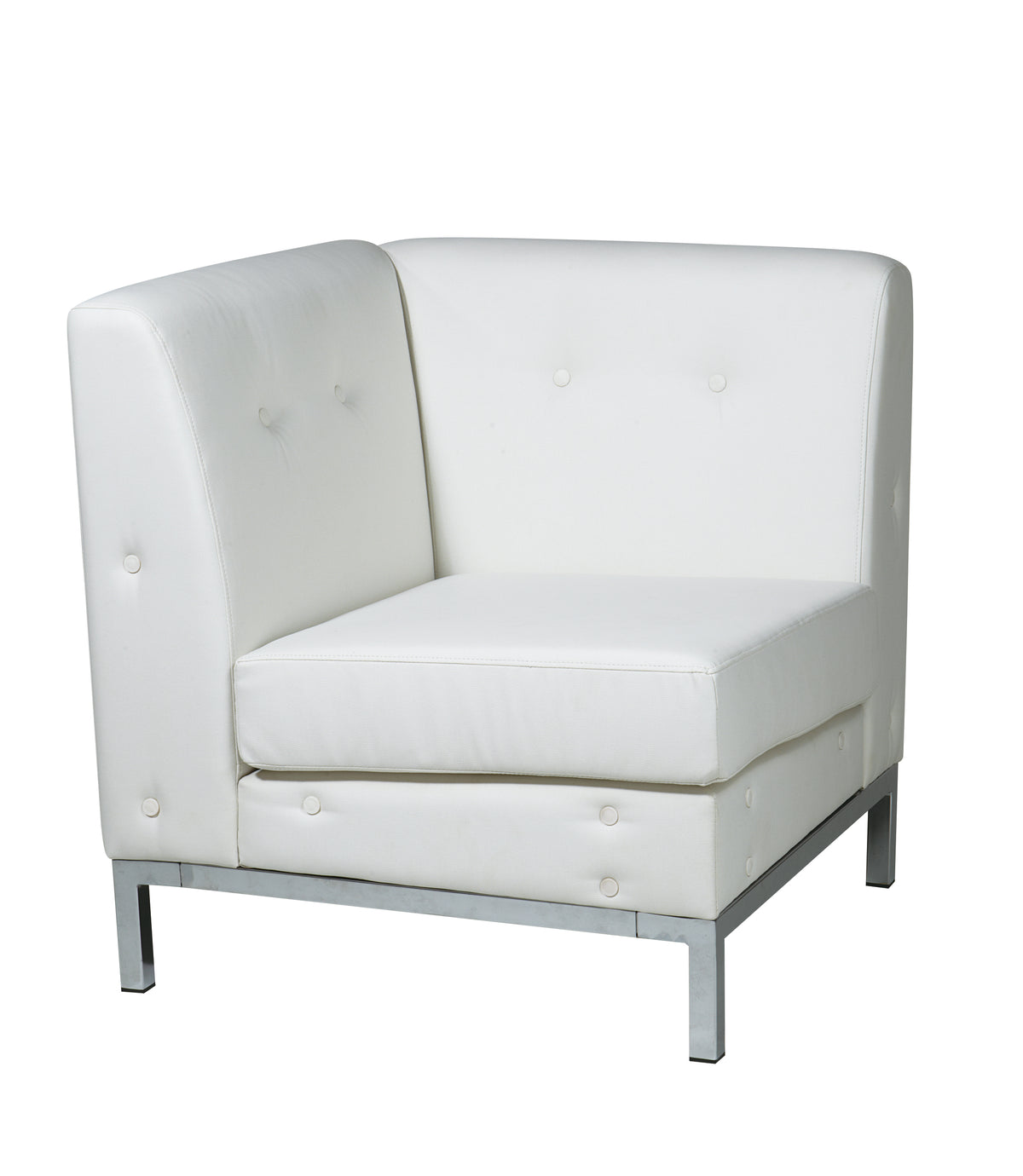 Wall Street Corner Chair with Chrome Base