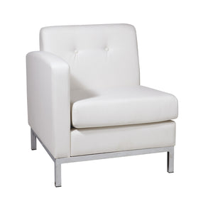 Wall Street Left Facing Armchair with Chrome Base
