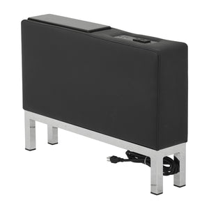 Wall Street Charging Center Console with AC and USB 3.0 Charging Station, Chrome Base