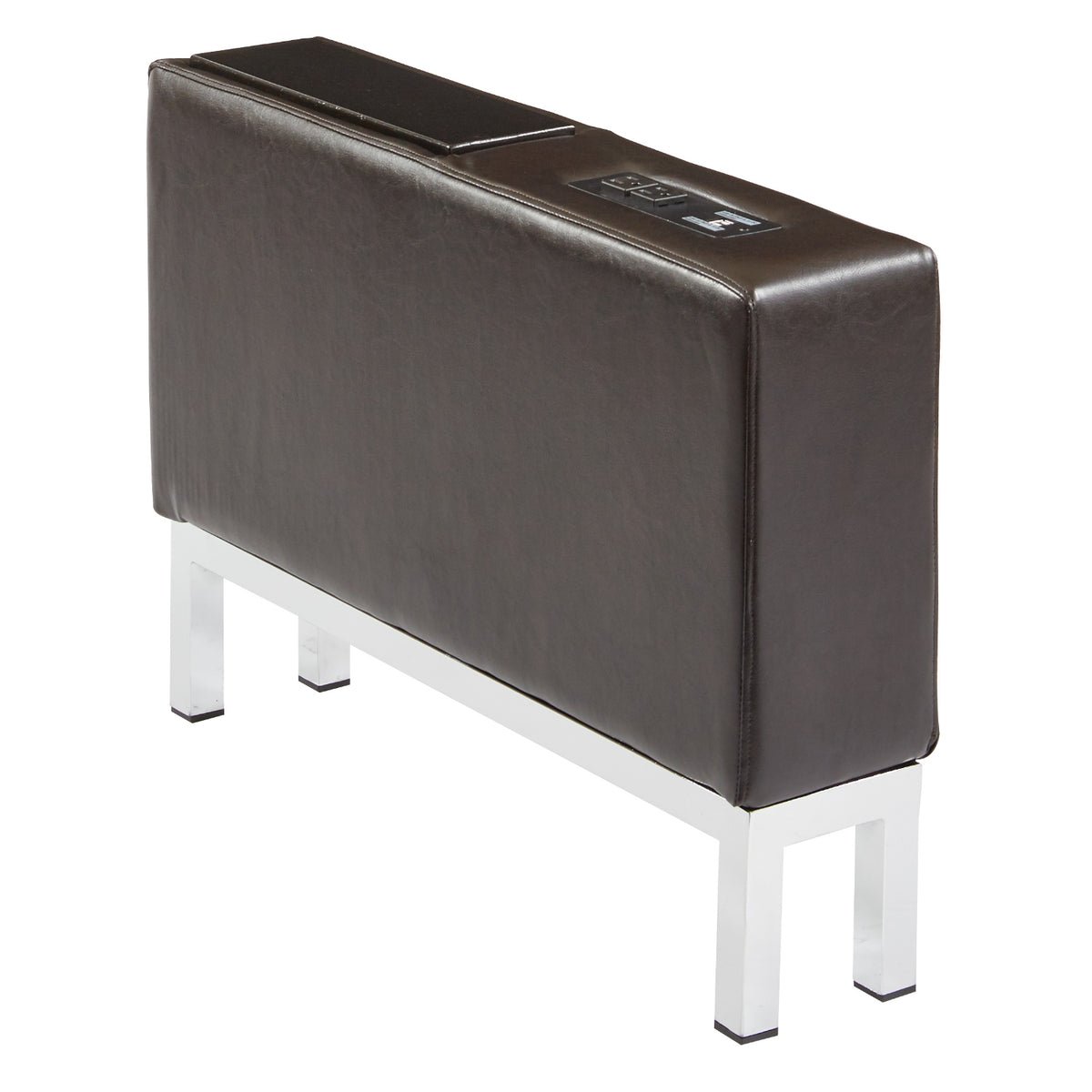 Wall Street Charging Center Console with AC and USB 3.0 Charging Station, Chrome Base