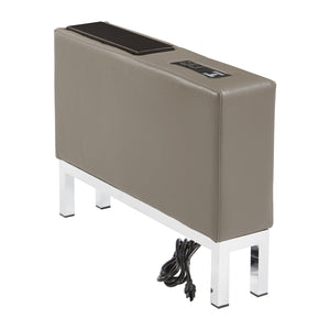 Wall Street Charging Center Console with AC and USB 3.0 Charging Station, Chrome Base