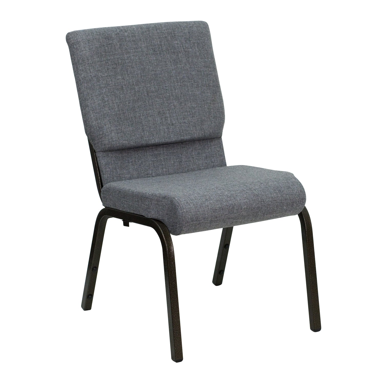 Nextgen 21" W Stacking Church Chair with 4" Thick Waterfall Seat, Ganging Brackets and Book Pouch, 800 lb Weight Capacity