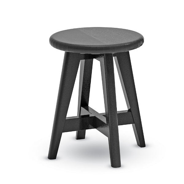 Artisan X-Base Hardwood Stool, 18" H, Black Finish