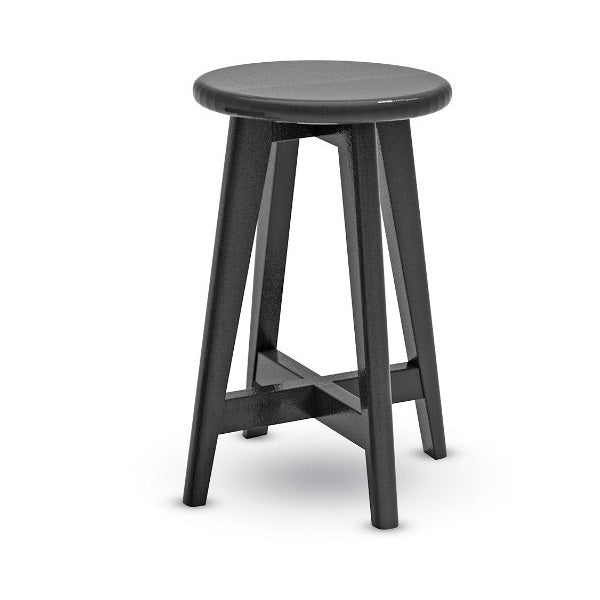 Artisan X-Base Hardwood Stool, 24" H, Black Finish