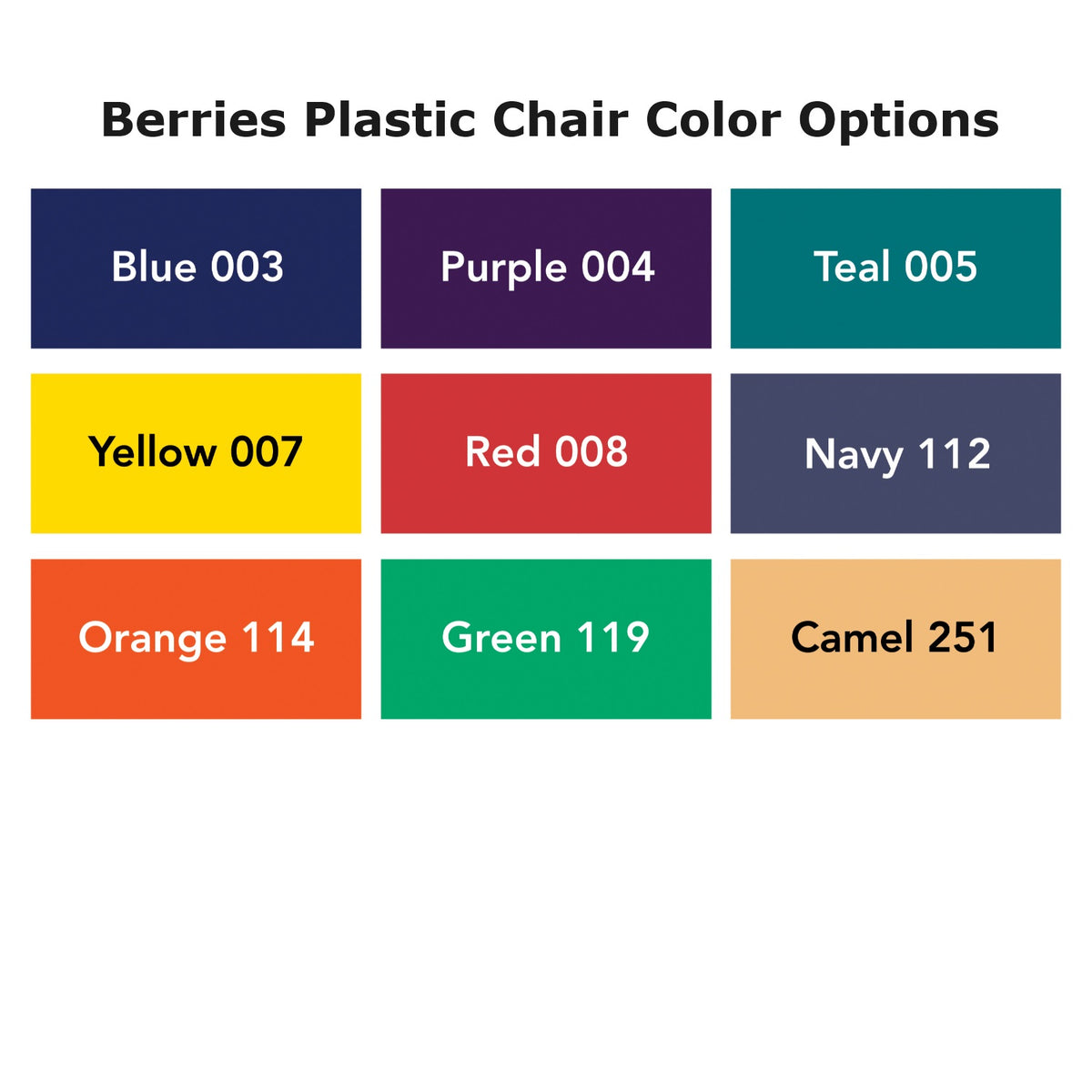 Jonti-Craft® Berries® Plastic Stacking Chair with Powder-Coated Legs, 16" Seat Height