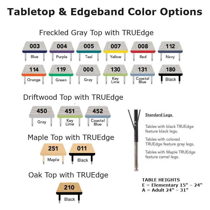 Jonti-Craft® Berries® Adjustable Height Activity Table, Trapezoid, 24" x 48"