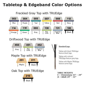 Jonti-Craft® Berries® Adjustable Height Activity Table, Trapezoid, 30" x 60"