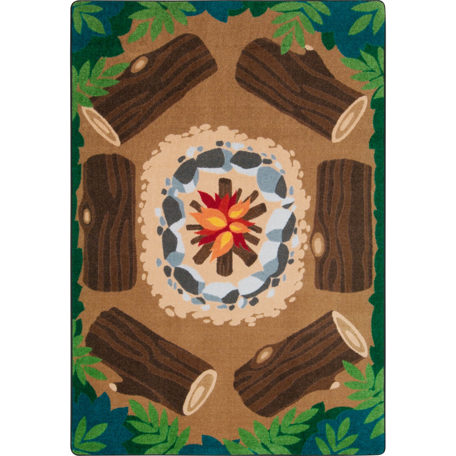 Joy Carpets Campfire Fun Rug, 10'9" x 13'2" Rectangle