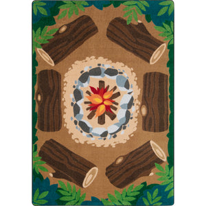 Joy Carpets Campfire Fun Rug, 5'4" x 7'8" Rectangle