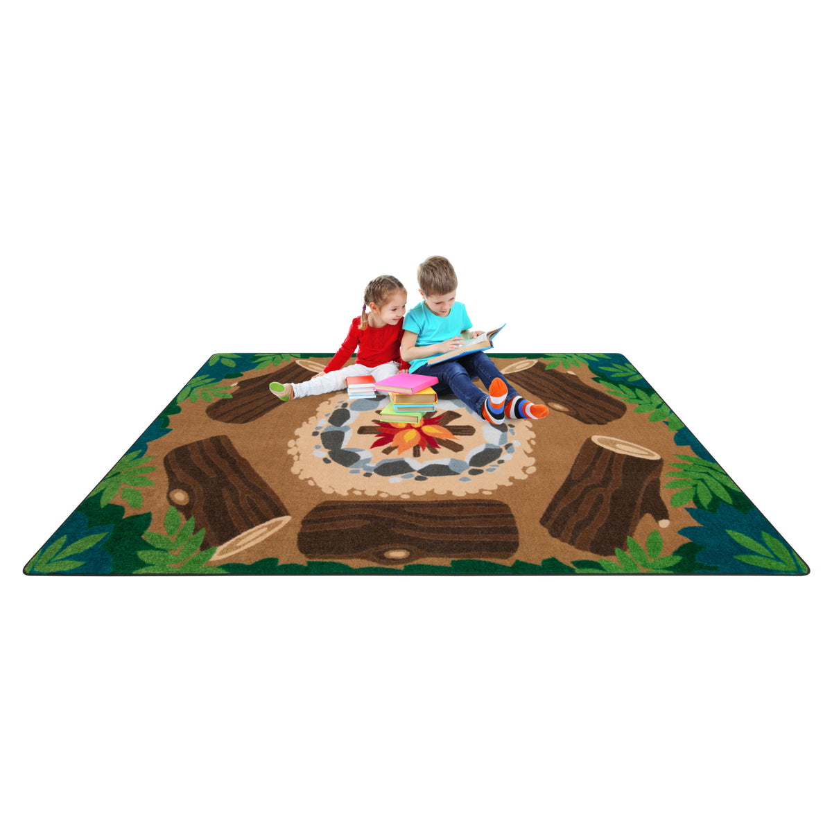 Joy Carpets Campfire Fun Rug, 10'9" x 13'2" Rectangle