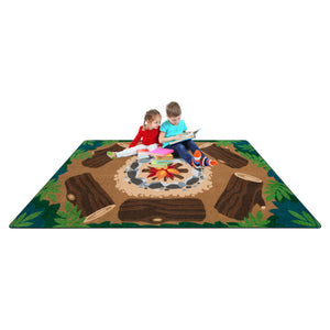 Joy Carpets Campfire Fun Rug, 10'9" x 13'2" Rectangle