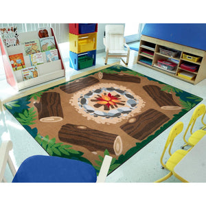 Joy Carpets Campfire Fun Rug, 5'4" x 7'8" Rectangle