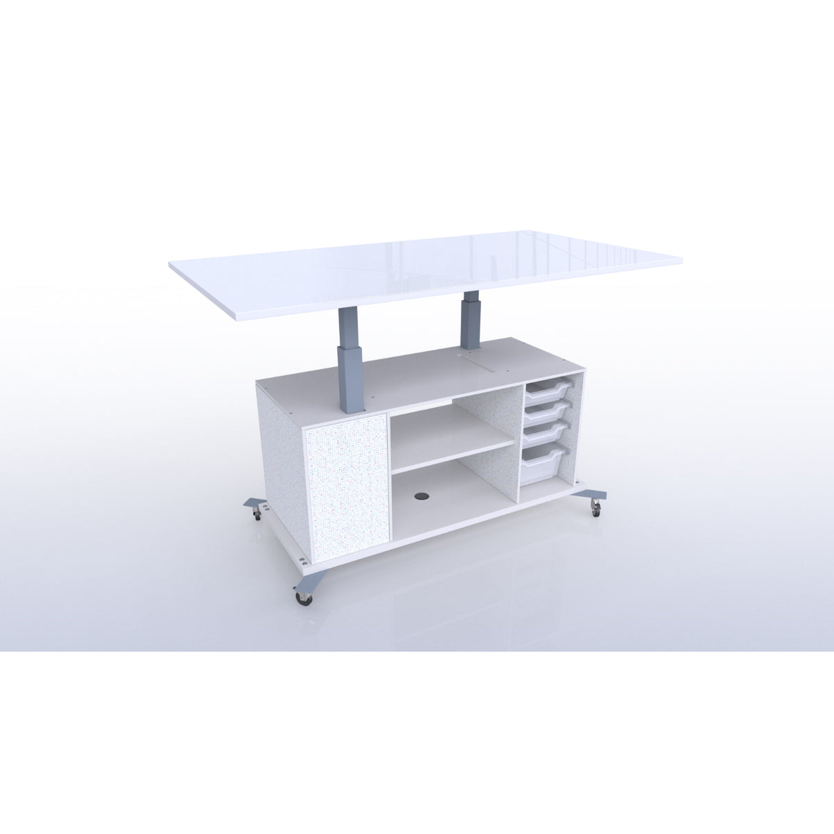 CEF Limber Height Adjustable Tilting Table with HPL Dry Erase Top
