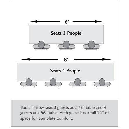 Confort Leg Folding Training Table with High Pressure Laminate Top, Particleboard Core, 18"W x 96"L x 30"H